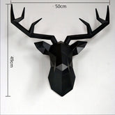 Family statue decoration accessories 34x28x14cm vintage antelope head sculpture abstract room wall decoration resin deer head statue